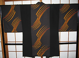 男物羽織を前後から